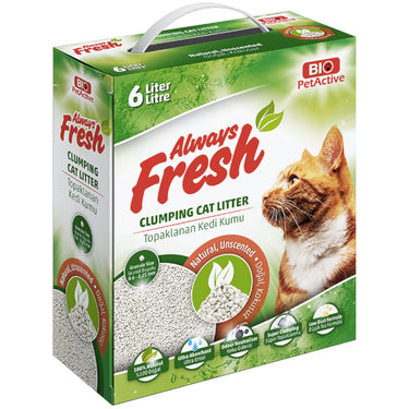 Bio PetActive Always Fresh Unscented Extra Clumping Cat Litter 6 Liters